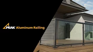 Peak Aluminum Railing - Large Glass Installation