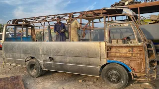 Handmade Coster Bus Production in Pakistan Amazing Manufacturing Process CosterBus at local Workshop