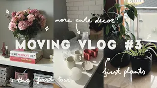 THE MOVING VLOGS | ep. 3 | more cute decor, first plants, organization, shopping + apartment tour