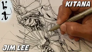 Jim Lee drawing Kitana from Mortal Kombat