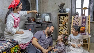 The Family Lives in a Remote Mountain Village and works all day! Cooking Traditional Molasses Halwa