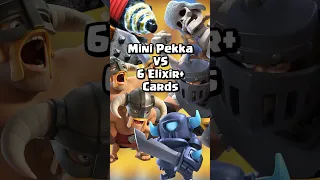 How Well Does Mini Pekka VS 6+ Elixir cards? 🥞 #clashroyale #shorts