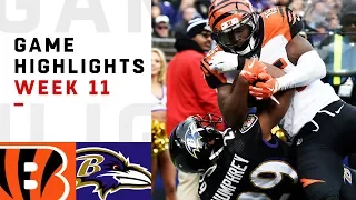Bengals vs. Ravens Week 11 Highlights | NFL 2018