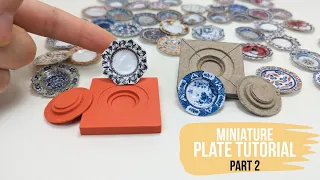 How to make miniature plates from paper and foil. 1/12 scale. Part 2.