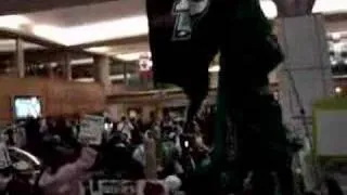 Saskatchewan Roughriders at the airport after West Final