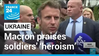 Macron praises ‘heroism’ of Ukrainians in visit to war-devastated Irpin • FRANCE 24 English