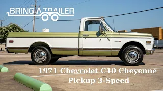 NO RESERVE: 1971 Chevrolet C10 Cheyenne Pickup 3-Speed on Bring-A-Trailer!