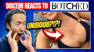 Plastic Surgeon Reacts to BOTCHED! UNIBOOB After Breast Implant Surgery??