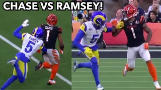 Ja’Marr Chase vs Jalen Ramsey FULL Matchup! (WR vs CB) Super Bowl 56 highlights