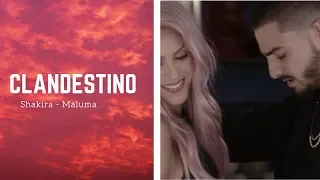 Clandestino - Shakira - Maluma - Letra - Lyrics