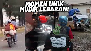 Pangku Istri Di Motor Sampai Mobil Kelebihan Muatan! Momen Seru Saat Mudik dan Arus Balik Lebaran