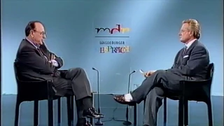 Bernd Träger im Gespräch mit Hans-Dietrich Genscher (1992)