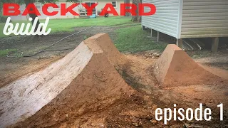 KJ Romero's backyard BMX Track -  trails/ pump track build -  Episode 1