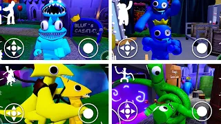 Playing As Yellow,Green,Cyan,Orange,Purple In ONE GAME In Rainbow Friends Chapter 2 Full Gameplay