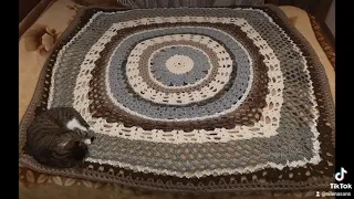 Летний плед Вяжем с Nilena Sans crochet tutorial вязание крючком ажурный узор
