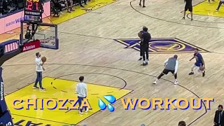 📺 Chris Chiozza workout/threes + glimpses of Juan Toscano-Anderson & Kevon Looney, Warriors pregame