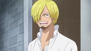 Sanji sees Nami /straw hats walk to the hallway (ep. 827