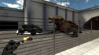 SCP Containment Breach Gate B Battle In Gmod!