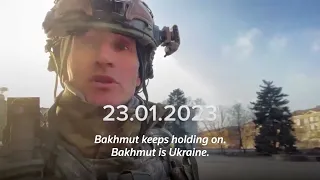 Video shows Ukrainian flag in embattled Bakhmut