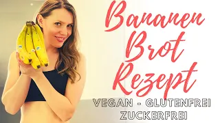 Saftiges Bananenbrot ganz EASY selber backen | VEGAN | REZEPT ohne Mehl & ohne Zucker | Banana Bread