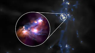 Simulation - merging galaxies and hydrogen emission