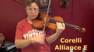 Comparing Obligato, Prim, Pro Arte Violin Strings (same violin)