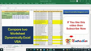 How to compare two worksheet with multiple columns excel vba