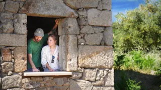 Things Get HOT & HEAVY on Our Tiny Stone Cabin Renovation 🏡