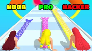 Mermaid Stack! Gameplay - NOOB vs PRO vs HACKER (iOS/Android)