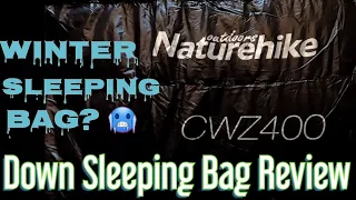 NatureHike CWZ400 ultralight goose down sleeping bag review | Budget Winter sleeping bag? 877g