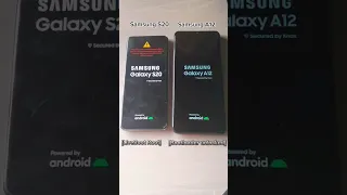 Samsung S20 [liveboot] vs. Samsung A12 [bootloader unlocked] - Reboot test #samsung #a12 #root #s20