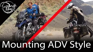Mounting a motorcycle ADV style