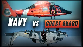 Navy vs Coast Guard Rescue Swimmer