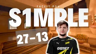 CSGO POV | s1mple 27K w/friend mirage POV | June 18, 2023