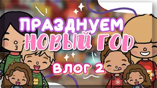 ВЛОГ №2 🎉ПРАЗДНУЕМ НОВЫЙ ГОД с Майком в toca life world // Dora Carter