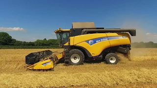 Barley Harvest on Rousdon Estate  -  15 July 2018  (Farming, 4K)