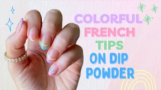 How to do nail art designs on top of short dip powder nails