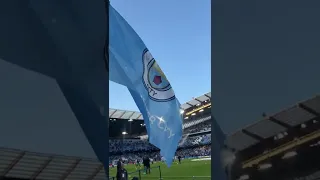 Man City Flag At Etihad Stadium