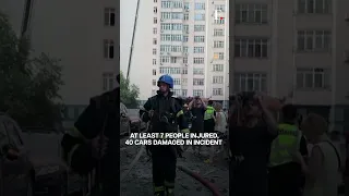 WATCH: Apartment Building Damaged In Ukraine's Kyiv After Russian Missile Strike