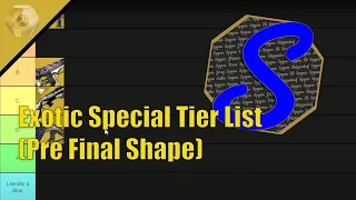 Exotic Special Tier List (Pre Final Shape)