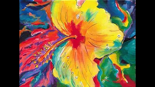 How to Paint an Abstract Hibiscus Simple yet Spectacular Acrylic Painting Tutorial with Ginger Cook
