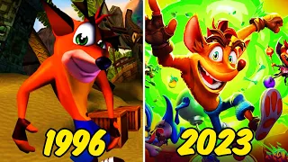 Evolution of Crash Bandicoot 1996 - 2023