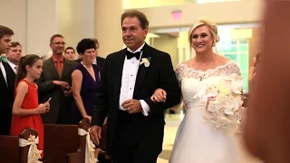 Watch Nick Saban walk his daughter down the aisle!