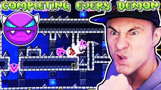 Can I beat EVERY EASY DEMON in ONLY 100 LIVES? - Geometry Dash 2.2
