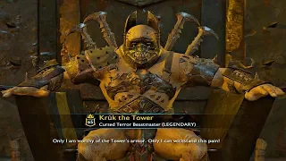 Shadow of War - HIGH Level Fortress Siege & The Tower MAX Level Overlord Boss [4K Ultra HD]