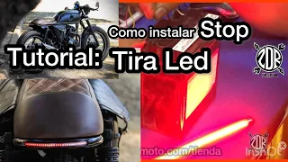 ✅Como instalar TIRA LED - Stop Moto⚡️Tutorial, Dentro de Curva de Chasis. Colores , Cables y mas ✅