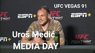 Uros Medic. UFC Vegas 91 Media Day. Tim Means vs. Uroš Medić. Perez vs. Nicolau.