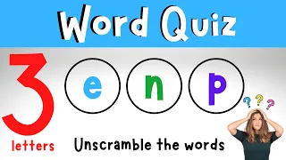 Scrambled Word Quiz | Jumbled Word Game | 3 Letter Words | 4K