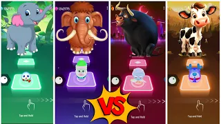 Funny Elephant🆚Funny Mammoth🆚Funny Ferdinand🆚Funny Cow dance💫Lets see Who is best?🎶👍#coffindance