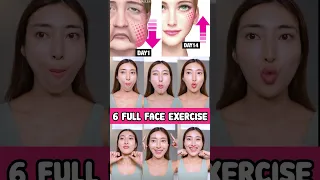 6 Face Yoga Exercises for Beginners! Anti-aging, Get Glowing Skin, Look Younger! #shorts #antiaging